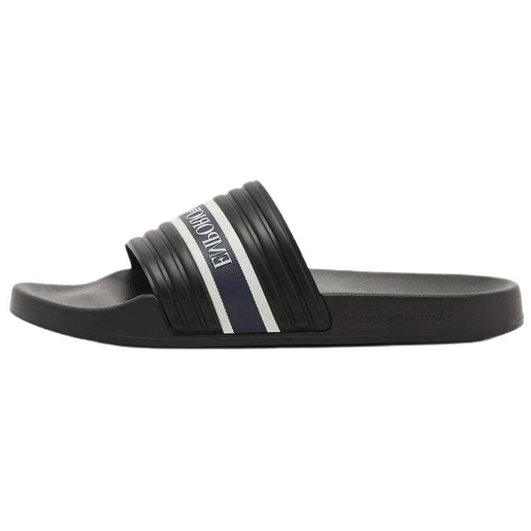 EMPORIO ARMANI Slide Slippers Men's Black