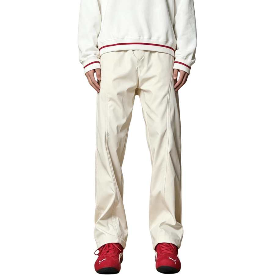 GWAF Casual Pants Unisex Thickened And Fleece Lined Straight Fit Pants