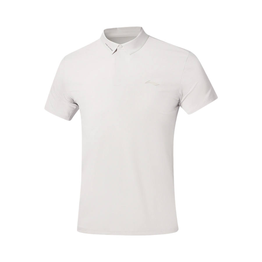 Li-Ning Li Ning Polo Shirts Men's Crystal Gray Polo Collar Moderate Straight Fit