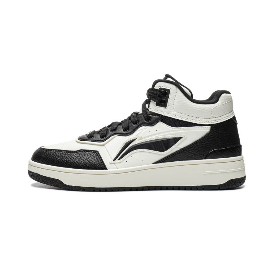 Li-Ning Li Ning Skateboard Shoes Men's High Top Ivory/Black