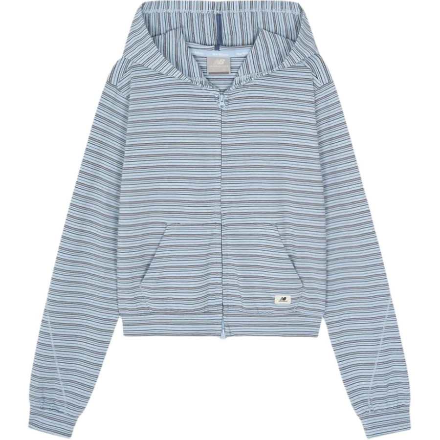 New Balance New Balance Sweatshirts Women's Light Blue Hooded Non Detachable Moderate