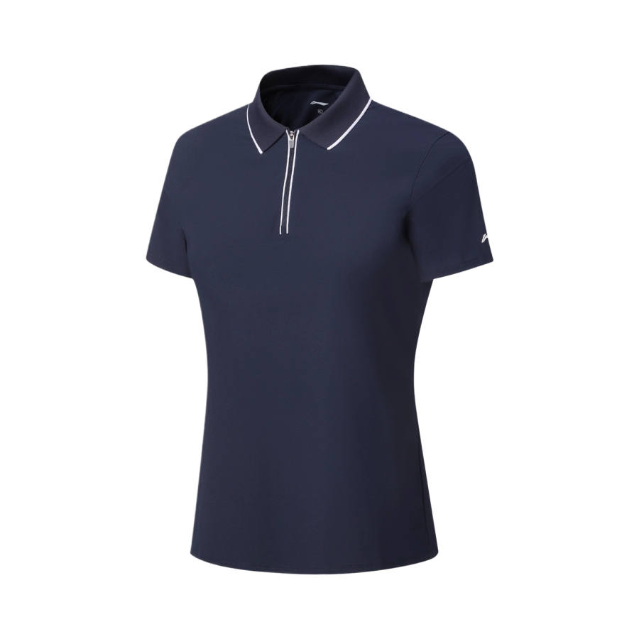 Li-Ning Li Ning Fitness Series Polo Shirts Women's Starry Blue Polo Collar Moderate