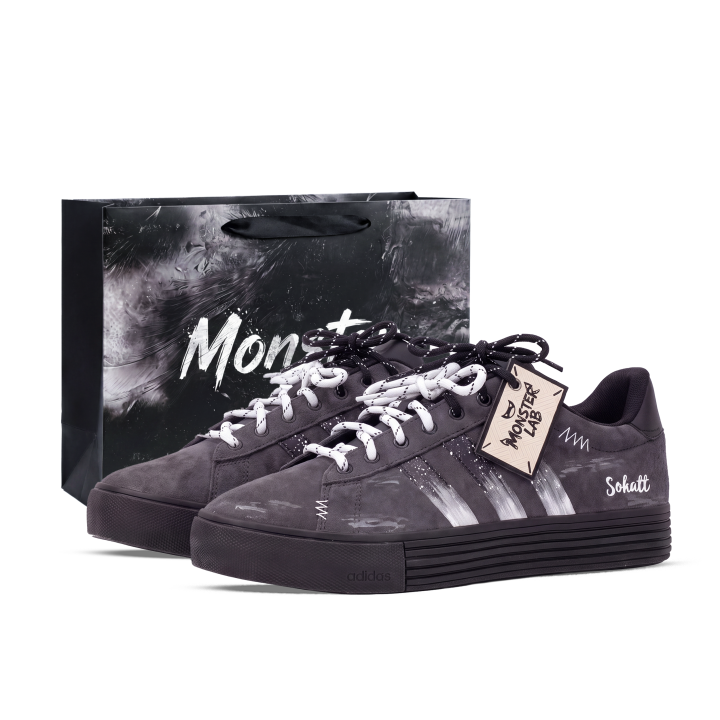 Adidas Adidas Daily 4.0 Skateboard Shoes Unisex Low Top Black/White/Gray