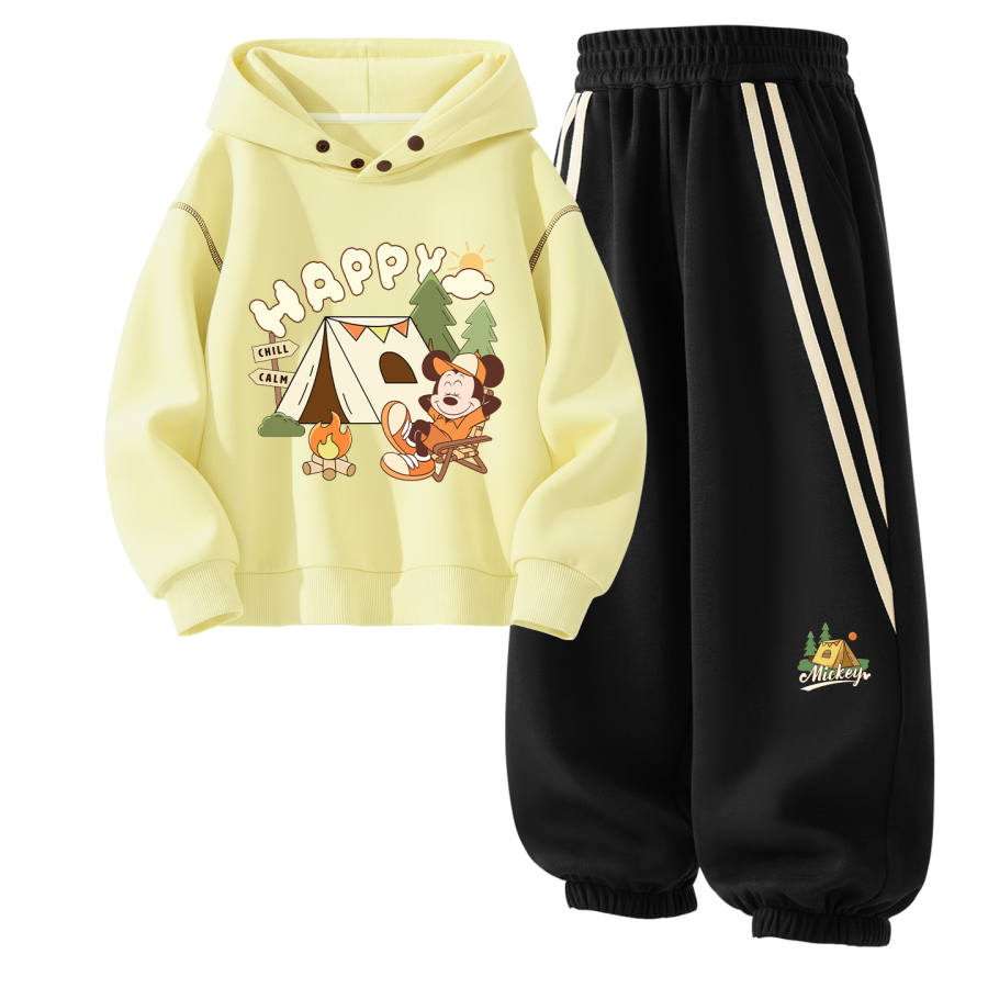 Disney Kids Casual Sportswear Hooded Non Detachable Moderate Stretch Breathable