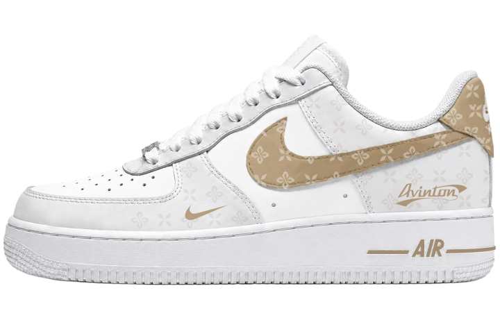 Nike Nike Air Force 1 Skateboard Shoes Unisex Low Top White/Gold