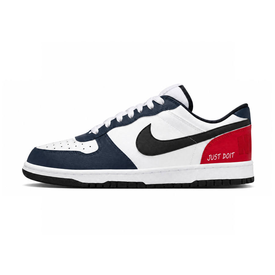 Nike Nike Big Low Lux Skateboard Shoes Men's Low Top White Blue Red Black Color Block