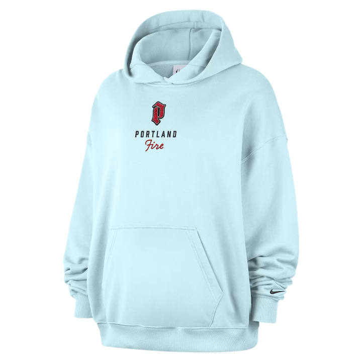 Nike Nike Sweatshirts Women's Glacier Blue/Black Hooded Non Detachable Moderate