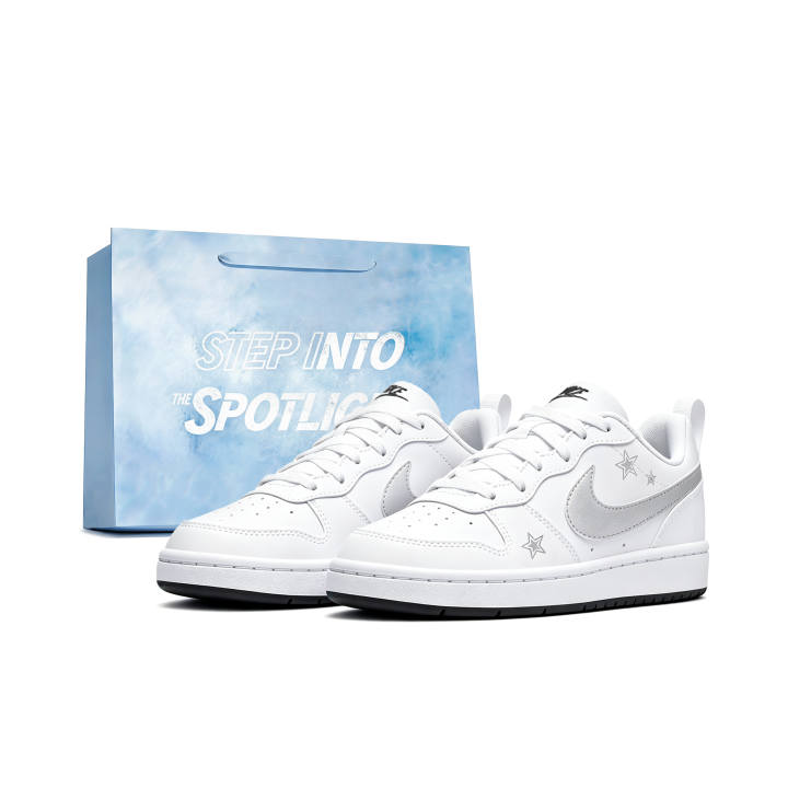 Nike Nike Court Borough Skateboard Shoes Women's Low Top Silver