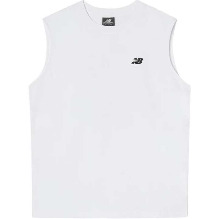 New Balance New Balance Tank Tops Men's White Crew Neck Thin