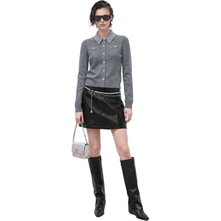 KARL LAGERFELD / Karl Lagerfeld Jeans Sweaters Women's Gray Lapel Moderate Other
