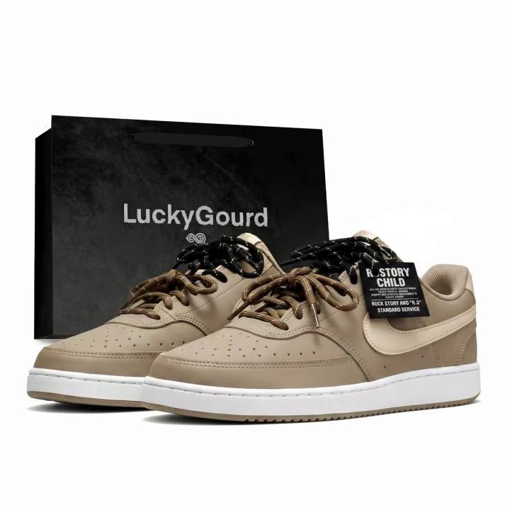 Nike Nike Court Vision Low Skateboard Shoes Men's Low Top Wheat