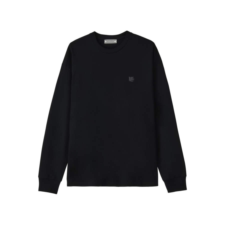 Onitsuka Tiger T Shirts Men's Black Crew Neck Moderate Straight Fit