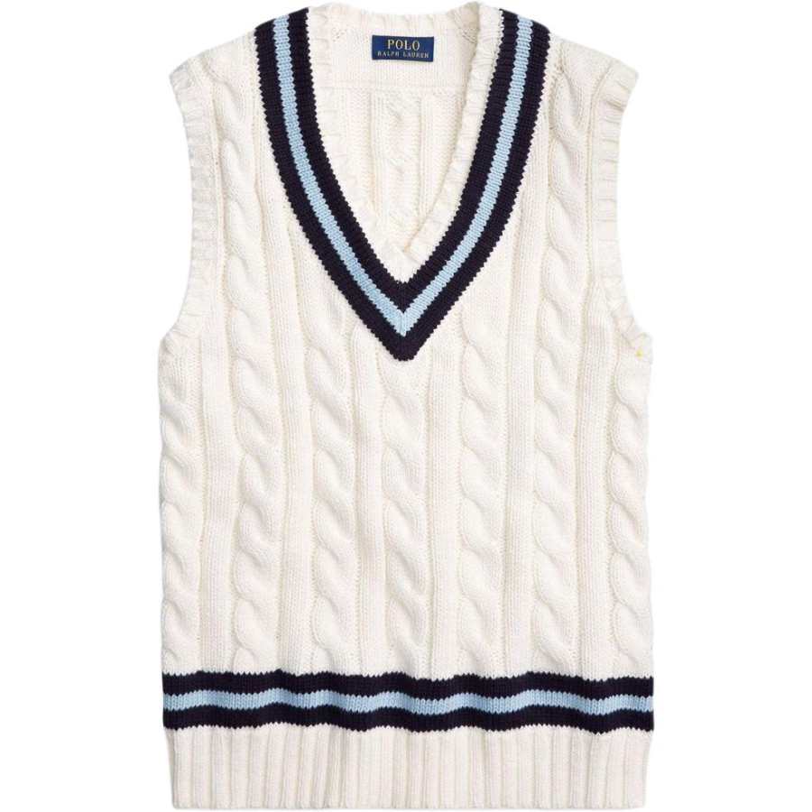 Polo Ralph Lauren Tank Tops Men's Beige V Neck Moderate