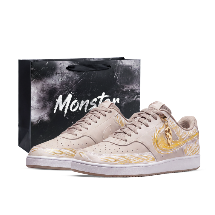 Nike Nike Court Vision Low Skateboard Shoes Unisex Low Top White/Brown/Gold