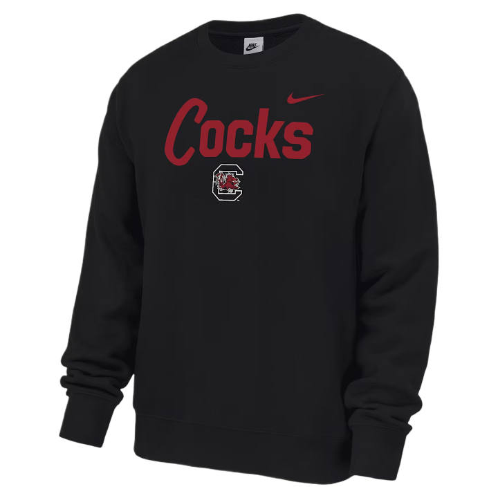 Nike Nike College Sweatshirts Men's Black Crew Neck Moderate