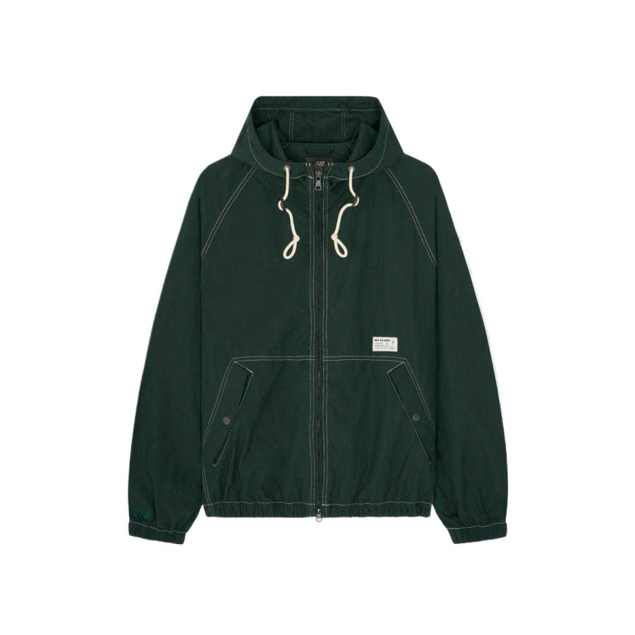 New Balance New Balance Jackets Men's Green Hooded Non Detachable Moderate Straight Fit