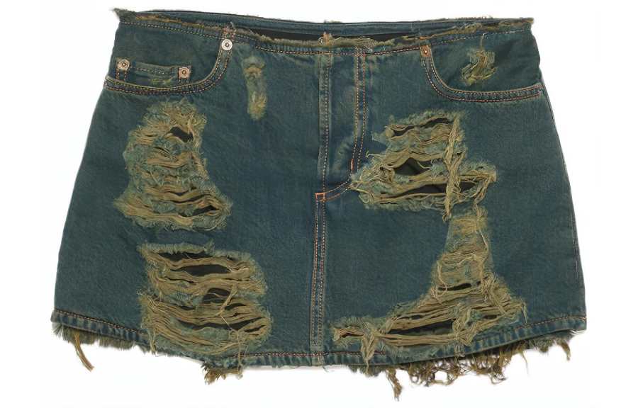 Acne Studios Acne Studios FW23 Denim Short Skirts Women's Blue Green