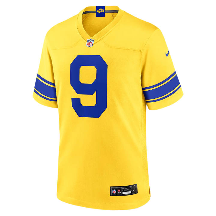 Nike Nike NFL Rugby Jerseys Men's Gold V Neck Moderate