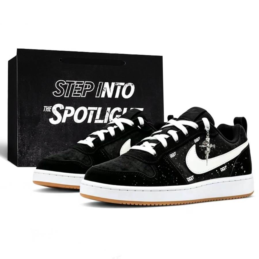 Nike Nike Court Borough Skateboard Shoes Men's Low Top Black White