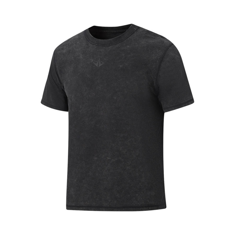 Li-Ning Li Ning Professional Basketball Collection T Shirts Men's Black Crew Neck Moderate Straight Fit