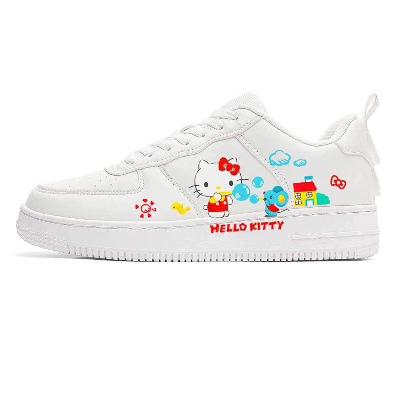 Sanrio Skateboard Shoes Women's Low Top White Red Blue