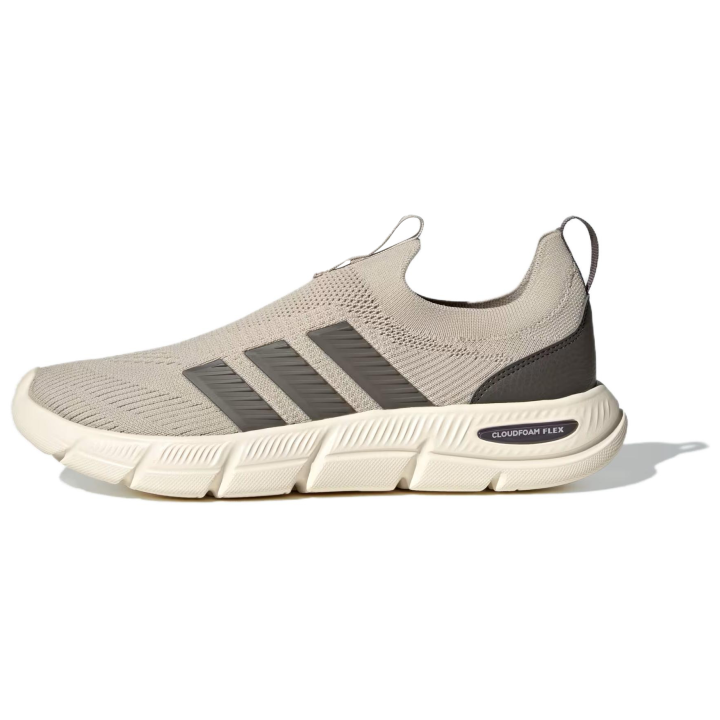 Adidas Adidas Cloudfoam Flex Walking Shoes Men's Low Top Beige/Taupe/Gray White