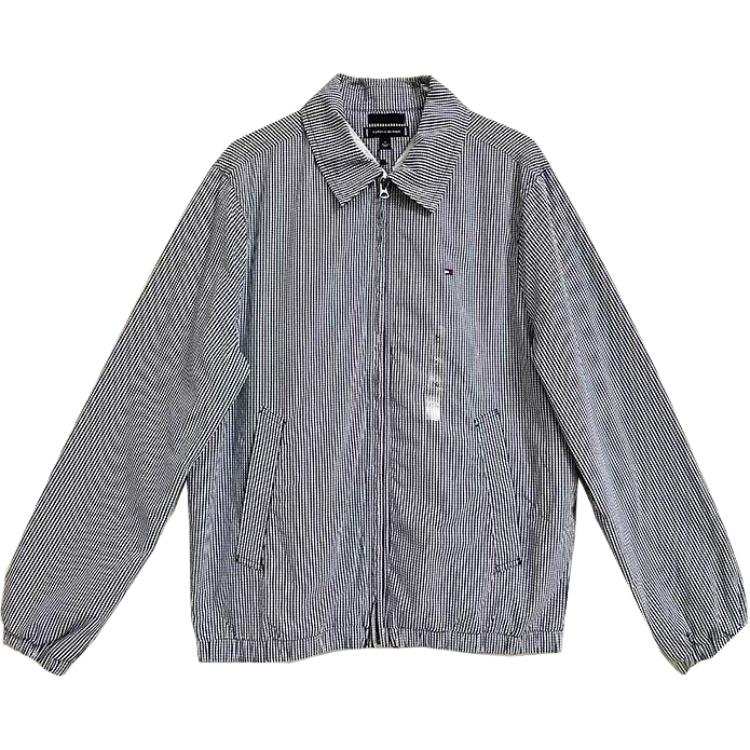 Tommy Hilfiger Jackets Men's Marine Blue/White Plaid Moderate