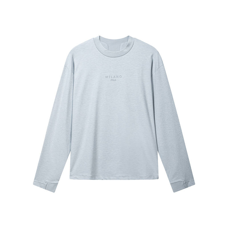 FILA T Shirts Men's Pearl Gray Crew Neck Moderate Straight Fit