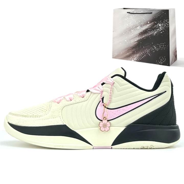 Nike Nike Ja Morant 2 Basketball Shoes Unisex Low Top Black/Beige/Pink