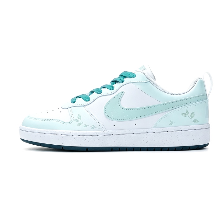 Nike Nike Court Borough Skateboard Shoes Unisex Low Top White Light Green Color Block