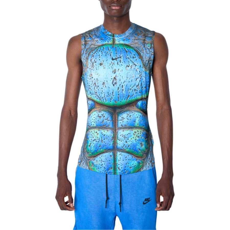 Nike Nike X YAKU Pro Tank Tops Men's Turquoise Crew Neck Moderate