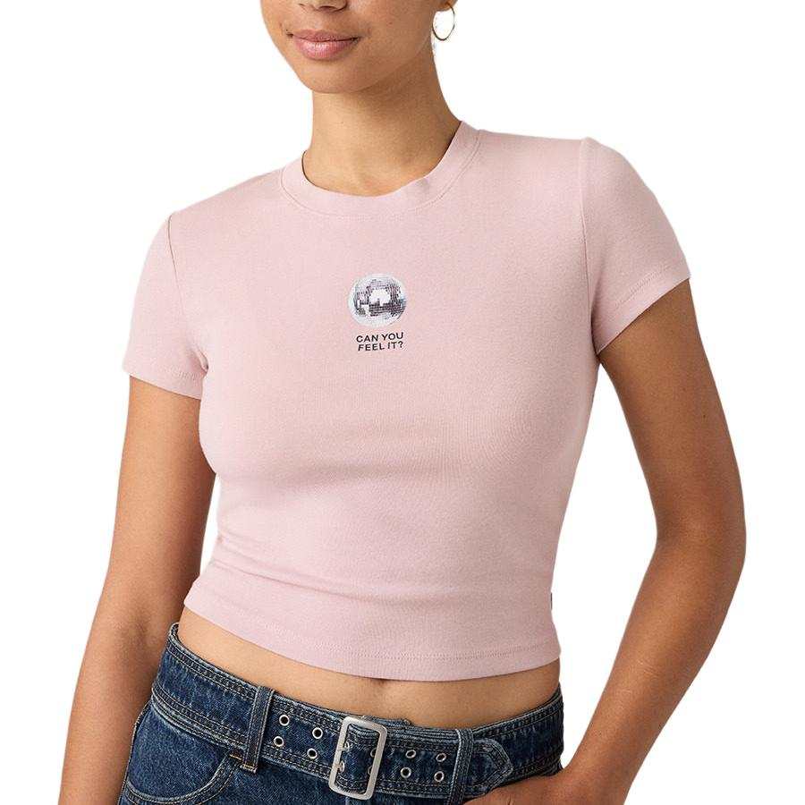 Levis T Shirts Women's Pink Crew Neck