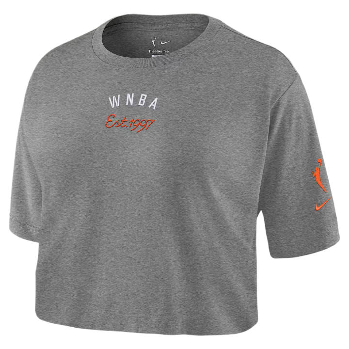 Nike Nike WNBA T Shirts Women's Dark Gray Heather Crew Neck Moderate