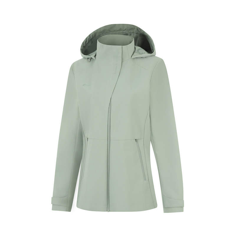 Li-Ning Li Ning Trench Coats Women's Mud Sandstone Stand Collar Moderate Nipped In Waist