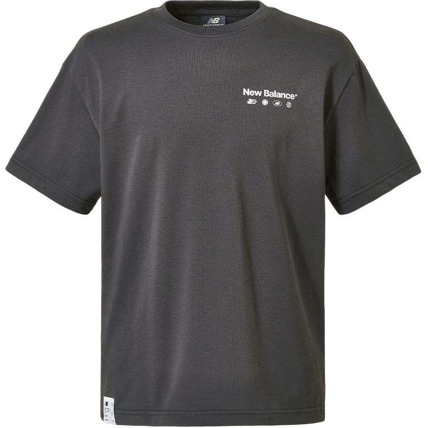 New Balance New Balance T Shirts Unisex Charcoal Crew Neck