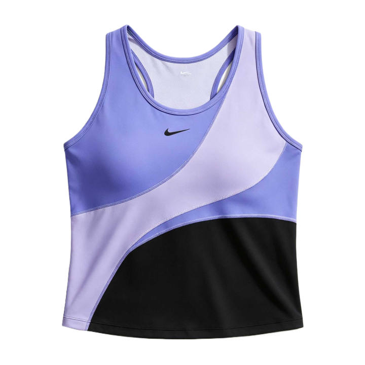 Nike Nike Pro Tank Tops Women's Black/Light Thistle/Sapphire Blue/Black Crew Neck Moderate