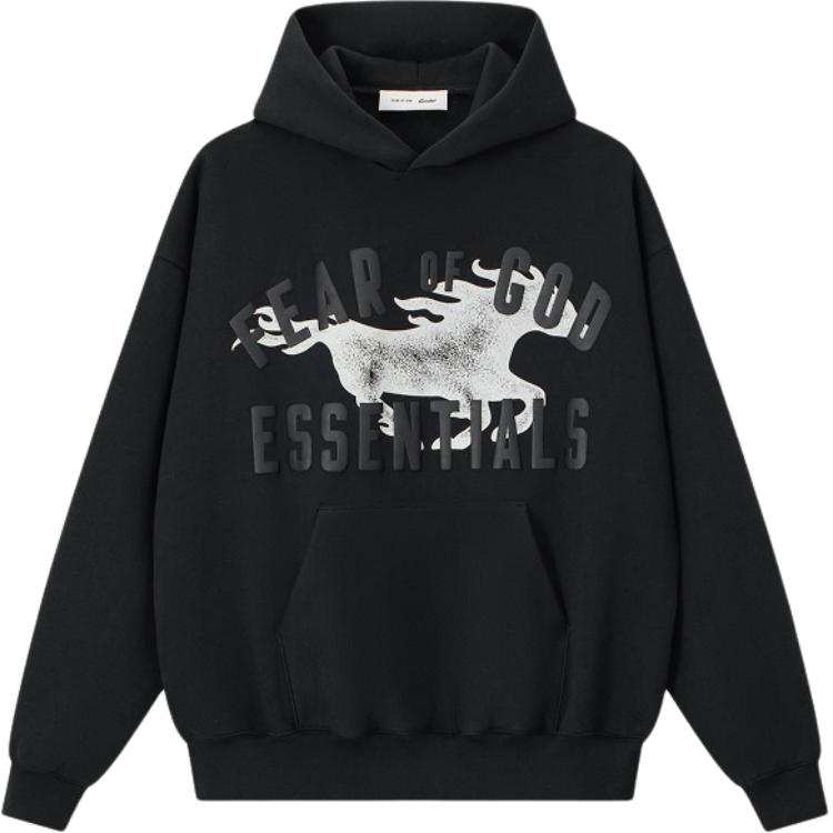 Fear Of God Essentials SS26 CLASSIC HOODIE VINTAGE BLACK Sweatshirt Unisex