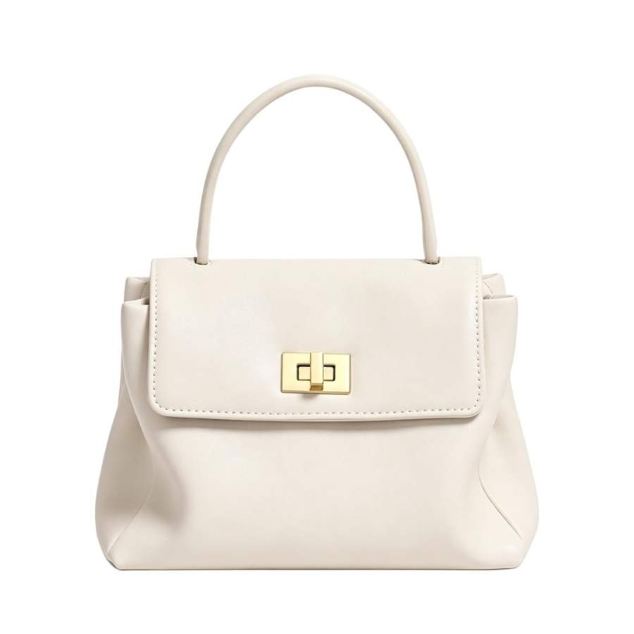 LOLLiPOPS Cow Leather One Shoulder Handbag Small Women's Ivory