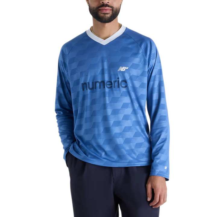 New Balance New Balance T Shirts Men's Magic Blue V Neck Moderate