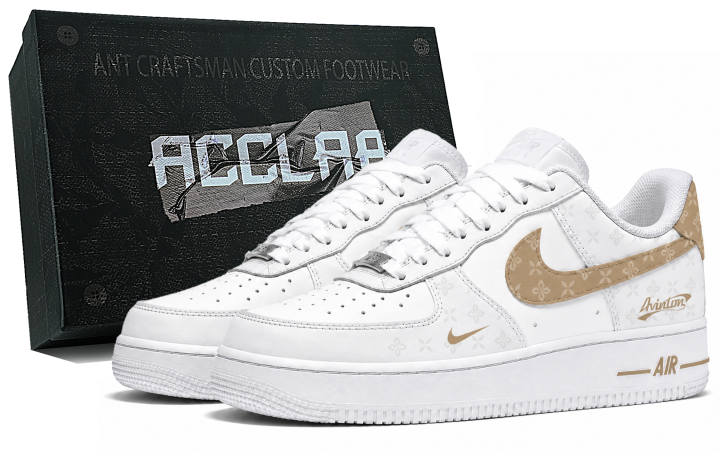 Nike Nike Air Force 1 Skateboard Shoes Unisex Low Top White/Gold
