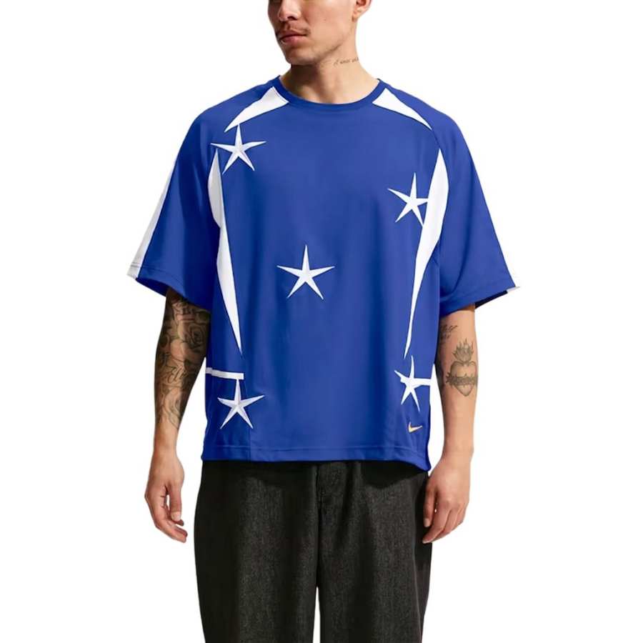 Nike Nike Soccer Jerseys Men's Old Royal Blue/White/Safety Orange Crew Neck Moderate