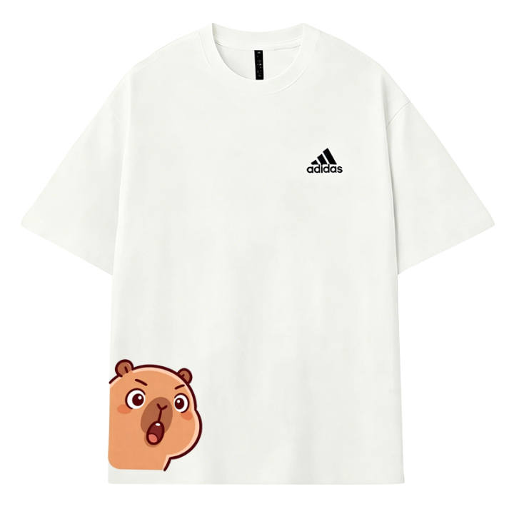 Adidas Adidas MUST HAVES T Shirts Unisex Ecru Crew Neck Thin