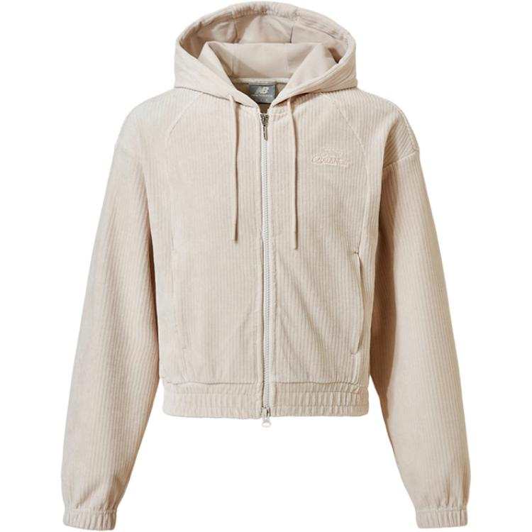 New Balance New Balance Sweatshirts Women's Cream Hooded Non Detachable Moderate