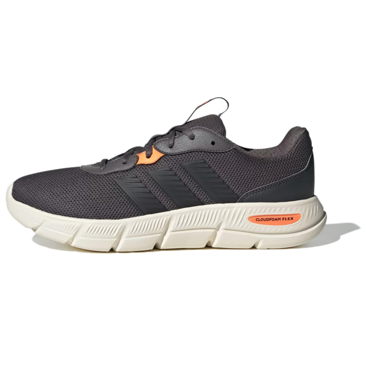 Adidas Adidas Cloudfoam Flex Walking Shoes Men's Low Top Carbon Black/Carbon Black/Bright Orange