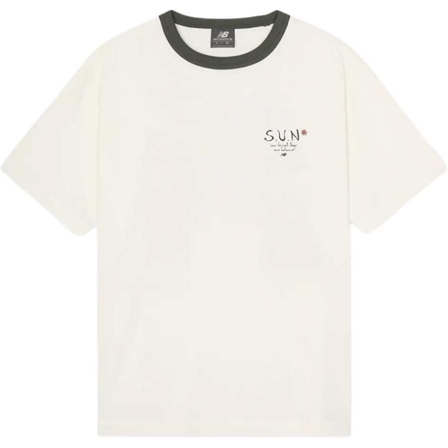 New Balance New Balance T Shirts Unisex Cream Crew Neck