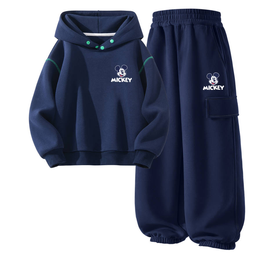 Disney Kids Casual Sportswear Hooded Non Detachable Moderate Stretch Breathable