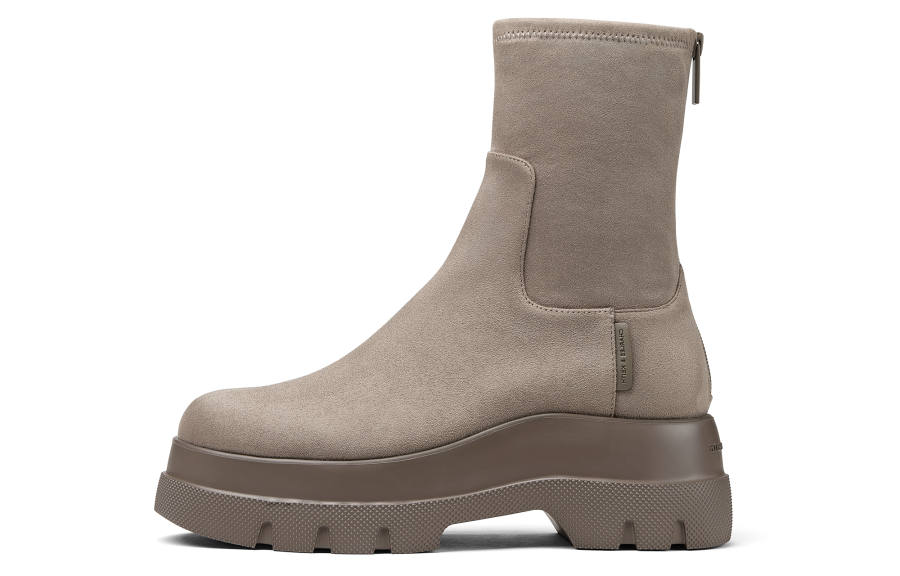 CHARLES&KEITH Small Ck PU, Textile Ankle Boots 5.5cm Women's