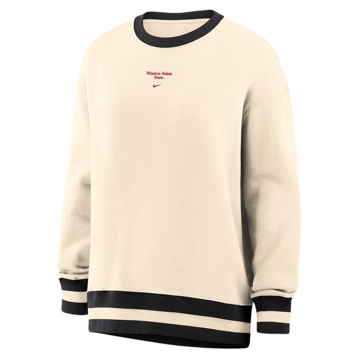 Nike Nike College Sweatshirts Women's Natural/Black Crew Neck Moderate