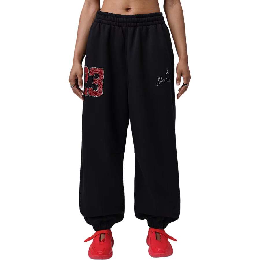 Jordan Jordan Brooklyn Casual Pants Women's Black Moderate Cuffed Pants
