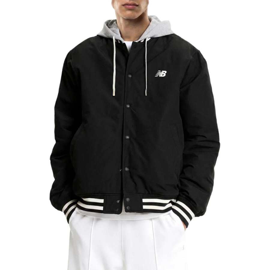 New Balance New Balance Puffer Jackets Men's Black Hooded Non Detachable Moderate